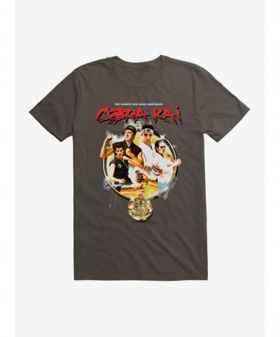 Low Price Cobra Kai The Saga Continues T-Shirt $6.50 T-Shirts