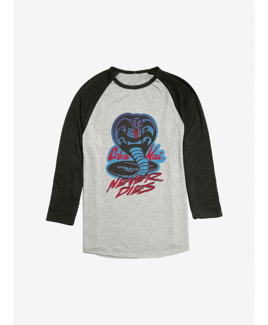 Limited-time Offer Cobra Kai Snake Logo Raglan $10.64 Raglans