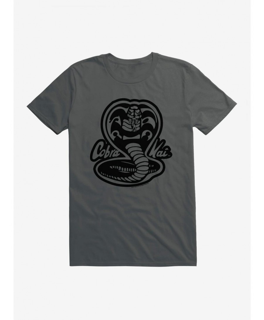 Exclusive Price Cobra Kai Black And White Logo T-Shirt $5.74 T-Shirts