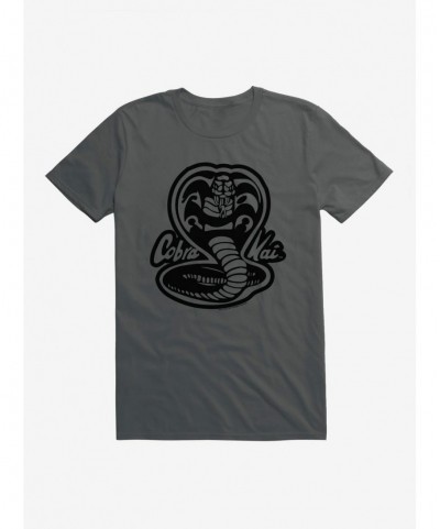 Exclusive Price Cobra Kai Black And White Logo T-Shirt $5.74 T-Shirts