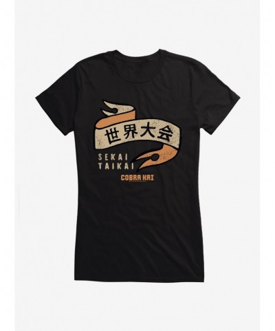 Cheap Sale Cobra Kai Sekai Taikai Girls T-Shirt $6.37 T-Shirts