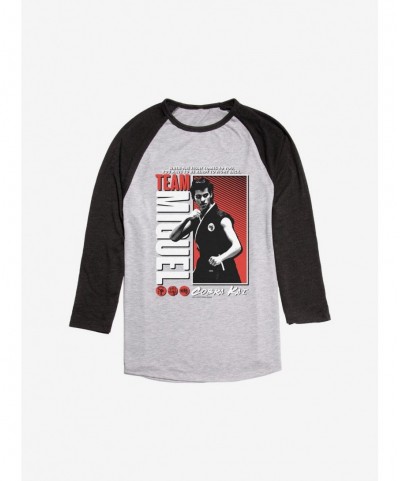 Discount Cobra Kai Team Miguel Raglan $10.87 Raglans