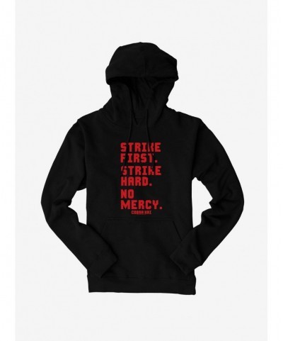 Limited-time Offer Cobra Kai Strike First Hoodie $15.80 Hoodies