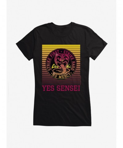 Limited-time Offer Cobra Kai Yes Sensei Girls T-Shirt $6.18 T-Shirts