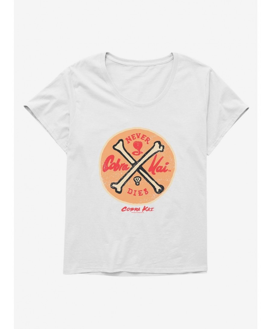 Cheap Sale Cobra Kai Never Dies Emblem Girls T-Shirt Plus Size $7.18 T-Shirts