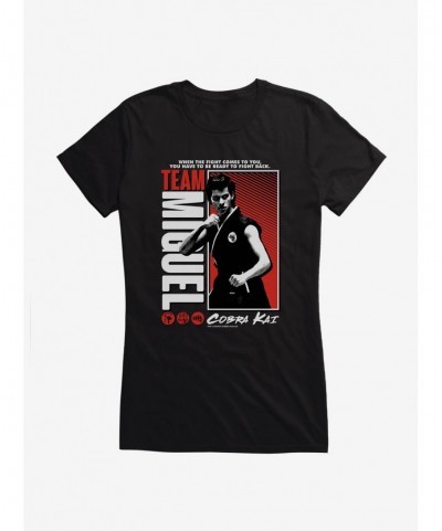 Cheap Sale Cobra Kai Team Miguel Girls T-Shirt $6.77 T-Shirts