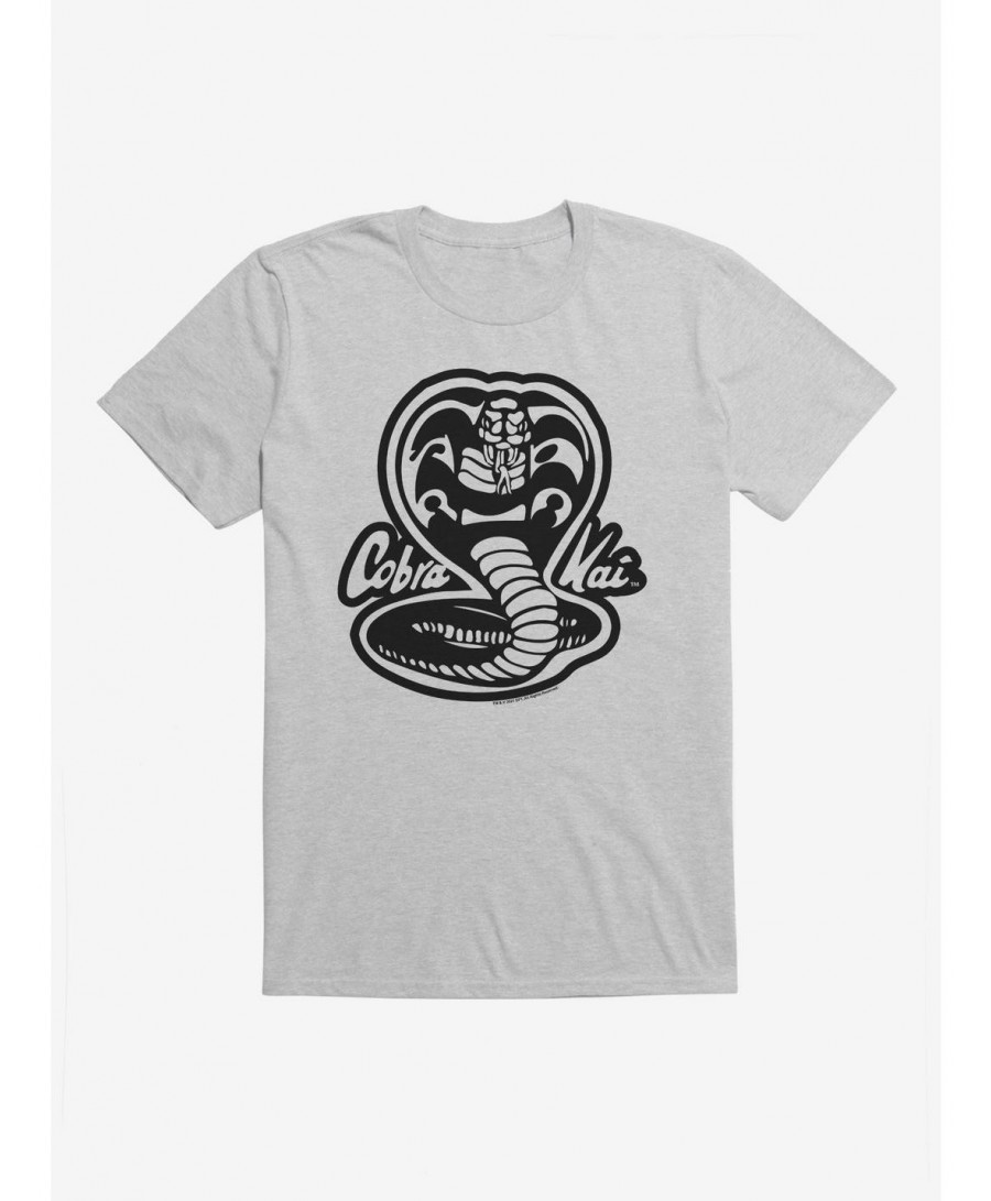 Seasonal Sale Cobra Kai Black And White Logo T-Shirt $6.31 T-Shirts