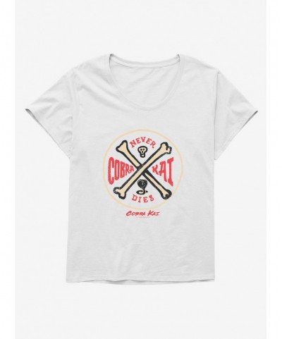 Hot Sale Cobra Kai Bones Never Dies Girls T-Shirt Plus Size $9.33 T-Shirts