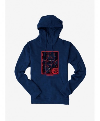 Discount Sale Cobra Kai San Fernando Valley Map Hoodie $10.78 Hoodies