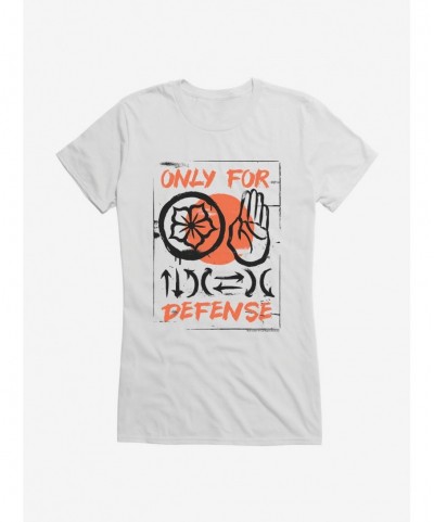 Hot Selling Cobra Kai S4 Defense Only Girls T-Shirt $9.16 T-Shirts