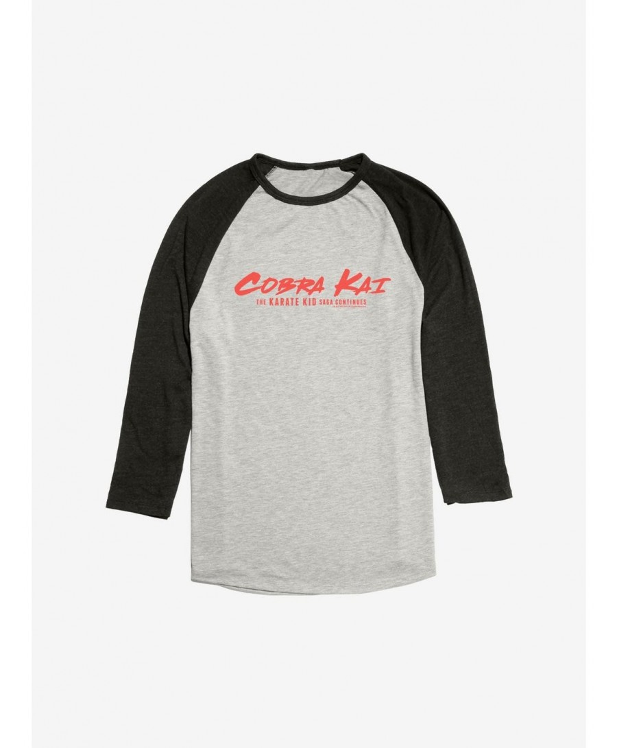 Limited-time Offer Cobra Kai Saga Continues Raglan $6.94 Raglans