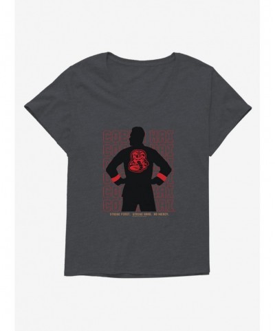 Limited-time Offer Cobra Kai Gi Silhouette Girls T-Shirt Plus Size $7.89 T-Shirts