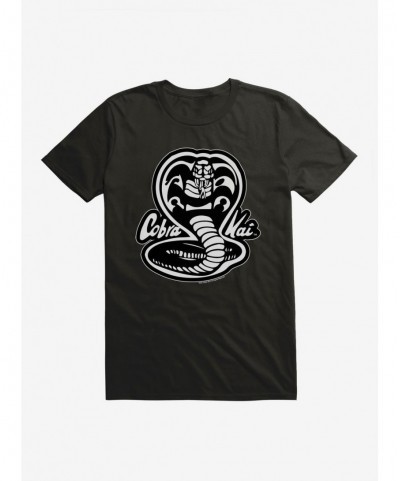 Pre-sale Cobra Kai Black And White Logo T-Shirt $6.88 T-Shirts