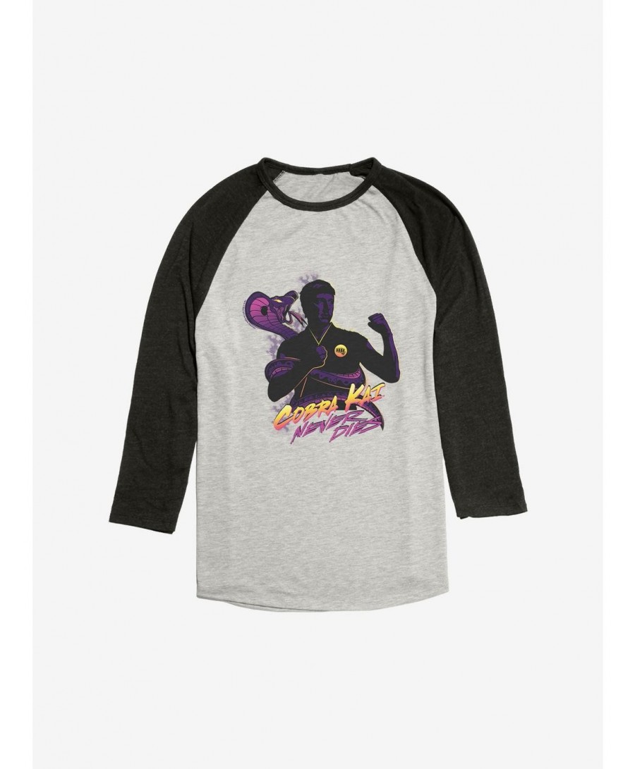 Festival Price Cobra Kai Never Dies Shadow Raglan $6.94 Raglans