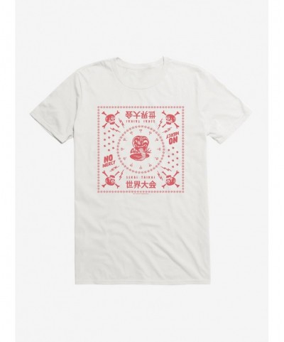 Sale Item Cobra Kai Snake No Mercy Sekai Taikai T-Shirt $6.31 T-Shirts