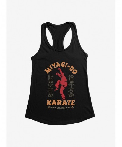 Exclusive Price Cobra Kai Wax On Wax Off Girls Tank $8.37 Tanks