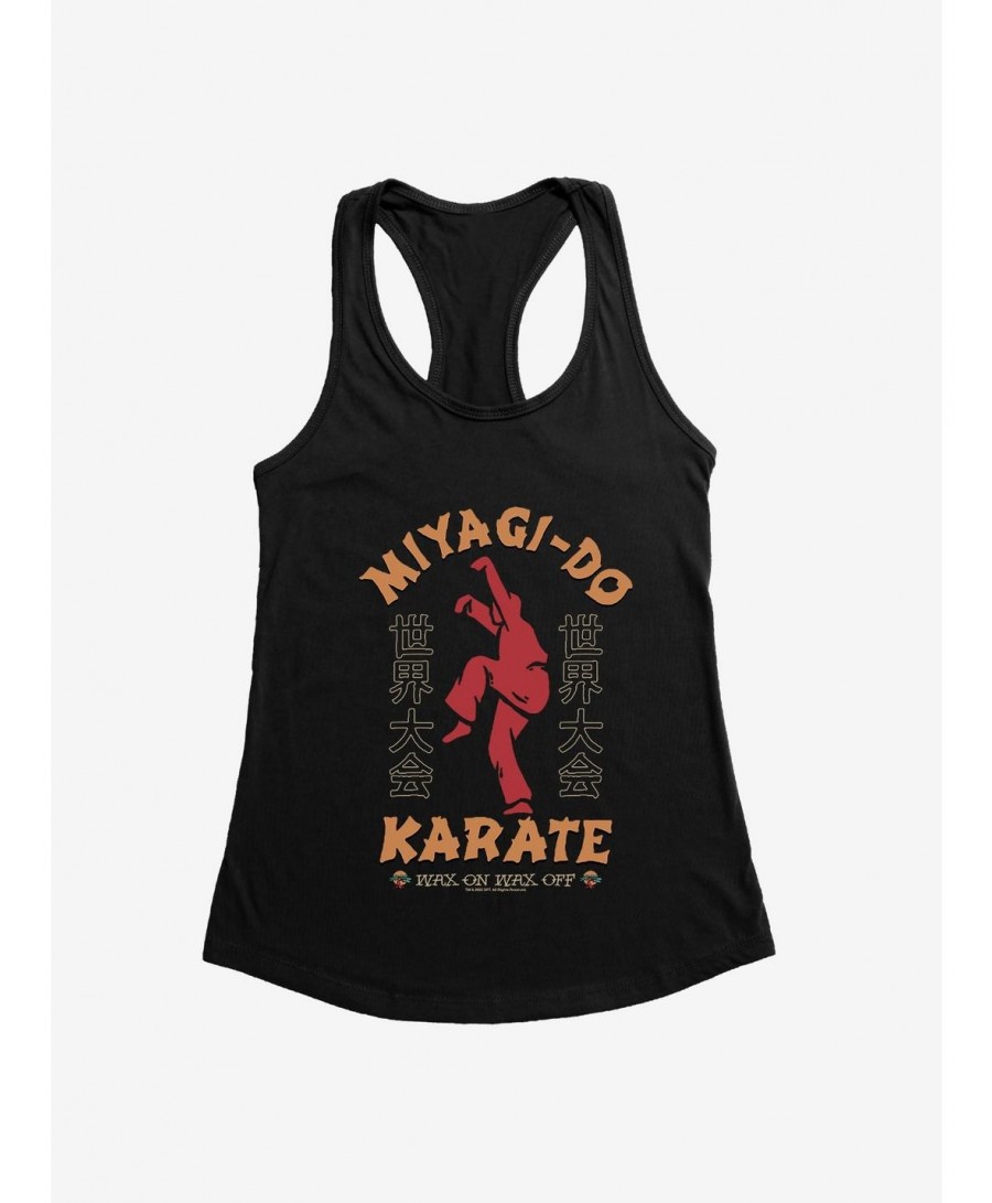 Exclusive Price Cobra Kai Wax On Wax Off Girls Tank $8.37 Tanks