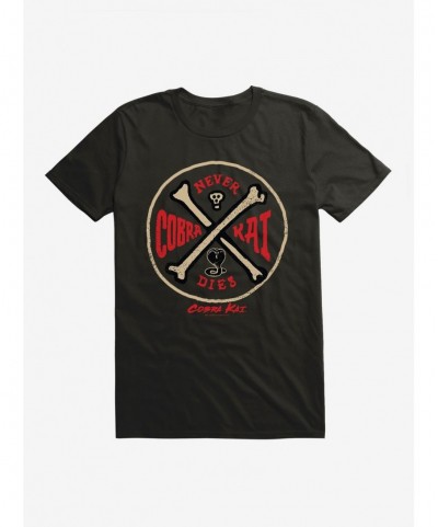 Hot Selling Cobra Kai Bones Never Dies T-Shirt $6.31 T-Shirts