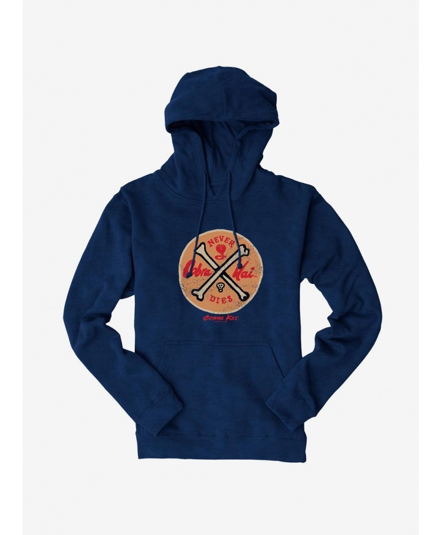 Seasonal Sale Cobra Kai Never Dies Emblem Hoodie $15.09 Hoodies