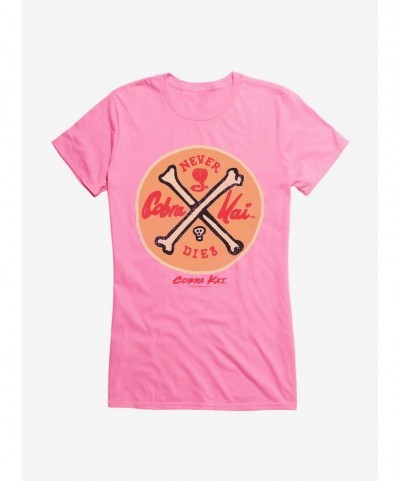 Pre-sale Cobra Kai Never Dies Emblem Girls T-Shirt $9.56 T-Shirts