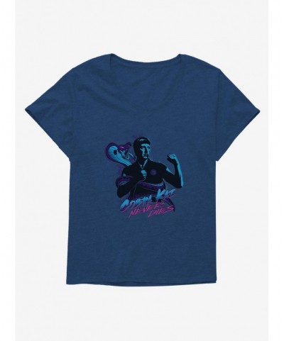 Hot Sale Cobra Kai Never Dies Girls T-Shirt Plus Size $8.55 T-Shirts