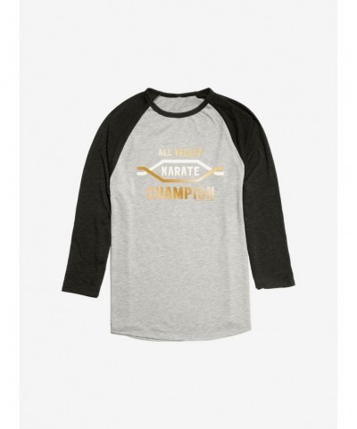 Absolute Discount Cobra Kai All Valley Karate Champion Raglan $10.17 Raglans