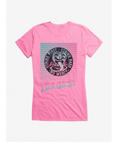 Trendy Cobra Kai Strike First Strike Hard Girls T-Shirt $7.37 T-Shirts