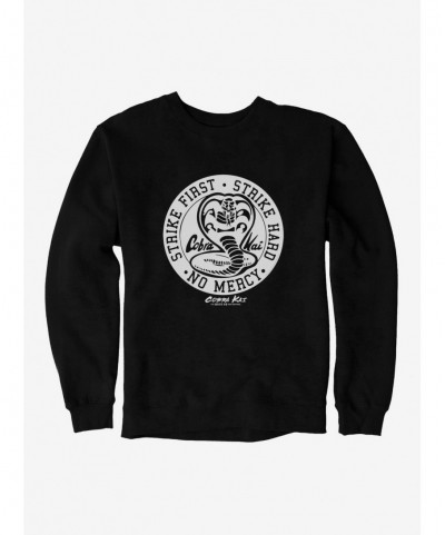 Cheap Sale Cobra Kai No Mercy Logo Sweatshirt $11.81 Sweatshirts