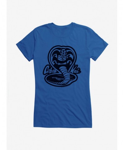 Flash Deal Cobra Kai Black And White Logo Girls T-Shirt $7.97 T-Shirts