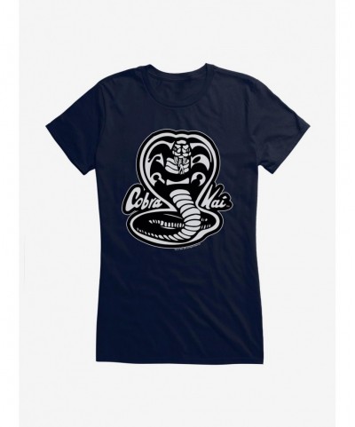 Best Deal Cobra Kai Black And White Logo Girls T-Shirt $9.96 T-Shirts