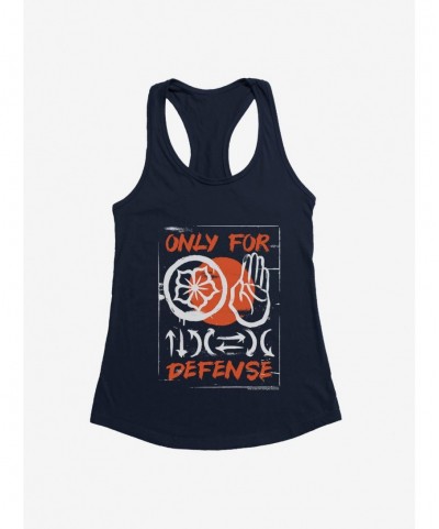 Sale Item Cobra Kai S4 Defense Only Girls Tank $7.97 Tanks