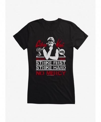 Festival Price Cobra Kai John Kreese No Mercy Girls T-Shirt $8.57 T-Shirts