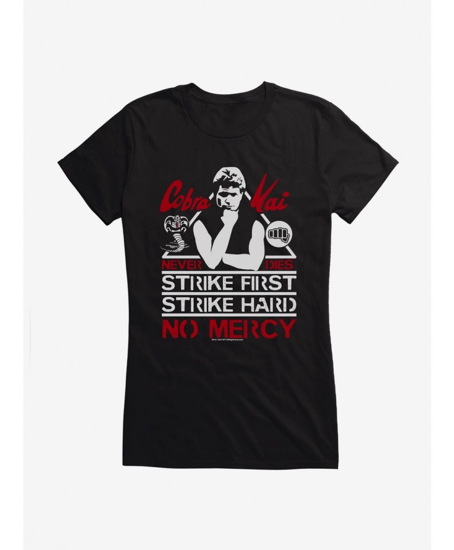 Festival Price Cobra Kai John Kreese No Mercy Girls T-Shirt $8.57 T-Shirts