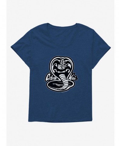 Pre-sale Cobra Kai Black And White Logo Girls T-Shirt Plus Size $6.94 T-Shirts