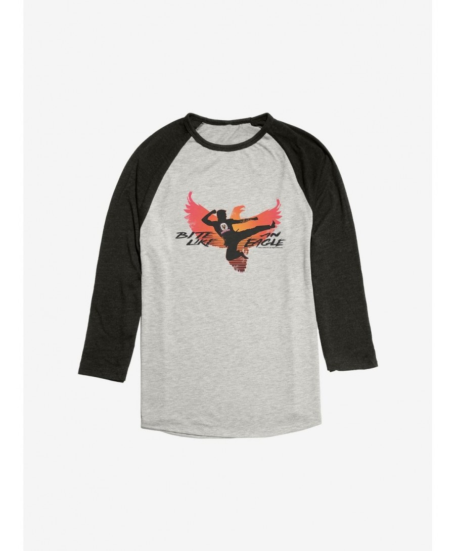 Hot Selling Cobra Kai Eagle Fang Motto Raglan $9.71 Raglans