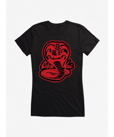 Value for Money Cobra Kai Snake Logo Girls T-Shirt $8.76 T-Shirts