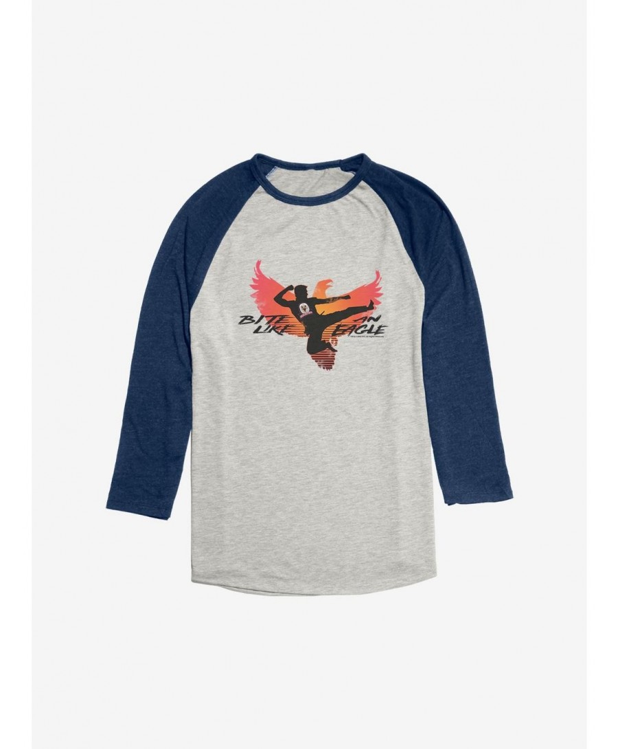 High Quality Cobra Kai Eagle Fang Motto Raglan $6.94 Raglans