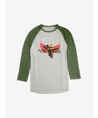 High Quality Cobra Kai Eagle Fang Motto Raglan $6.94 Raglans