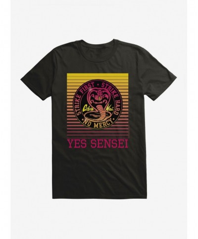 New Arrival Cobra Kai Yes Sensei T-Shirt $5.74 T-Shirts