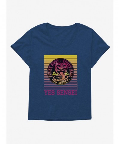 Fashion Cobra Kai Yes Sensei Girls T-Shirt Plus Size $10.17 T-Shirts