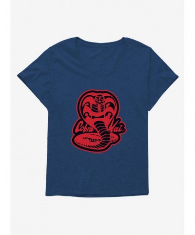 Trendy Cobra Kai Snake Logo Girls T-Shirt Plus Size $9.57 T-Shirts