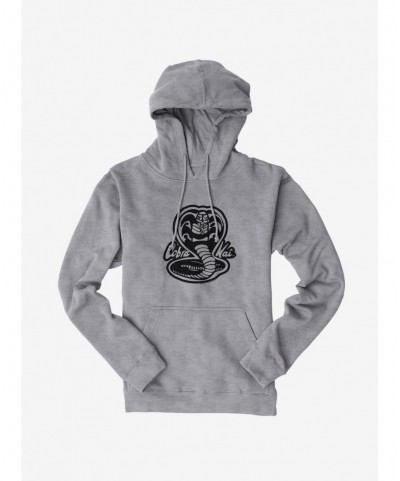 Low Price Cobra Kai Black And White Logo Hoodie $12.21 Hoodies