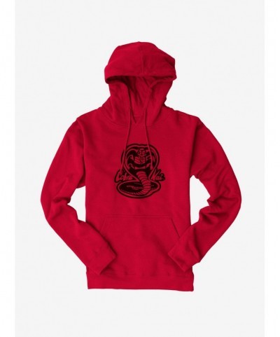 Low Price Cobra Kai Black And White Logo Hoodie $12.21 Hoodies