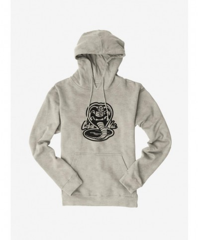 Low Price Cobra Kai Black And White Logo Hoodie $12.21 Hoodies