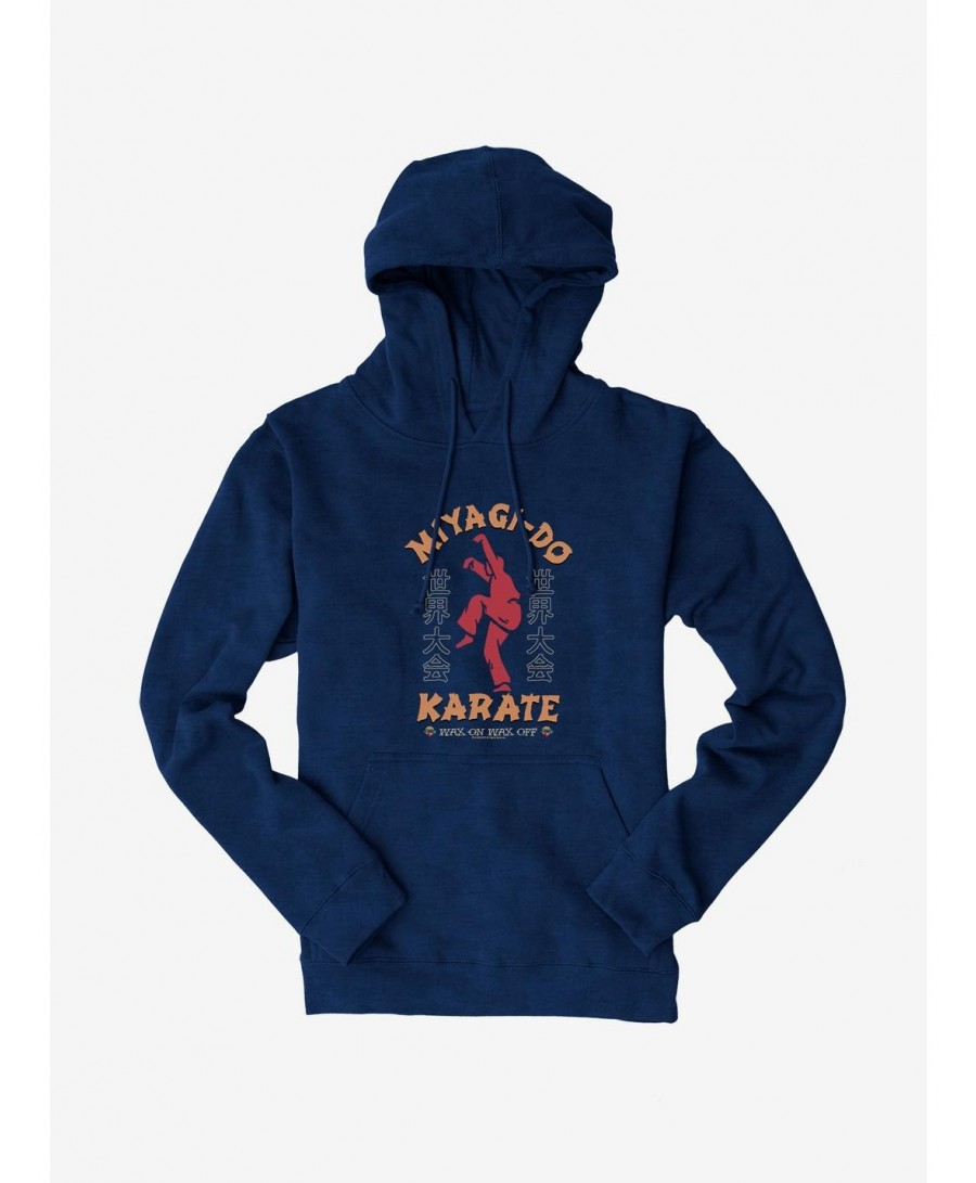 Discount Sale Cobra Kai Wax On Wax Off Hoodie $14.37 Hoodies