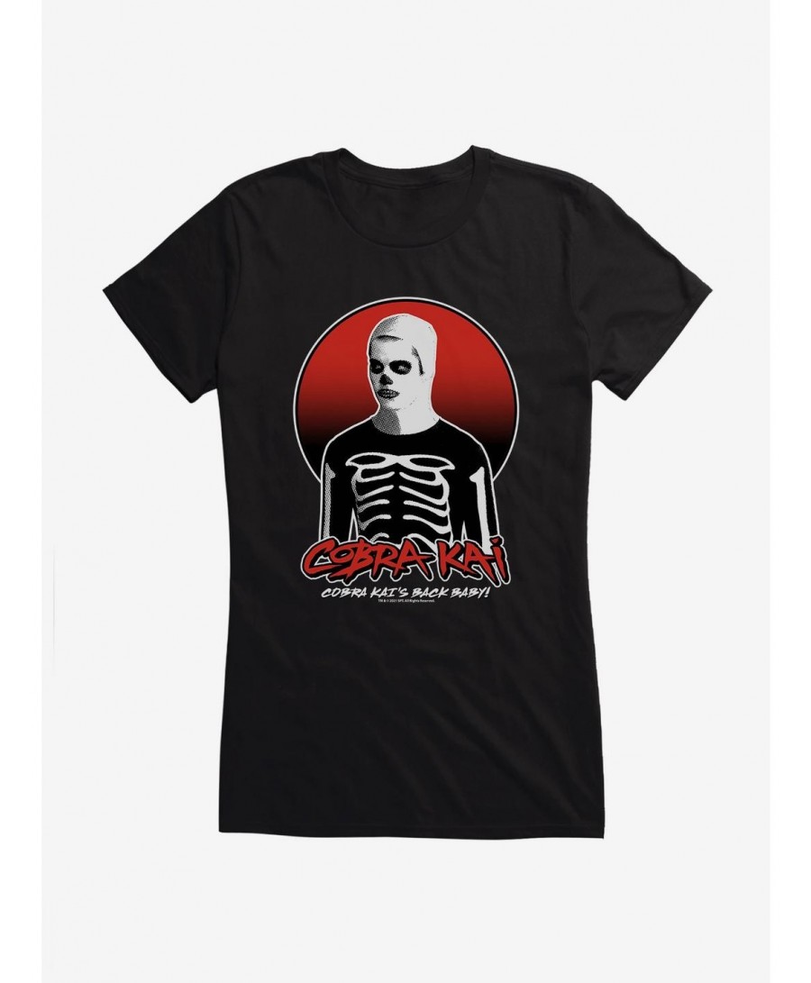 Flash Sale Cobra Kai Is Back Baby! Skeleteon Girls T-Shirt $8.37 T-Shirts