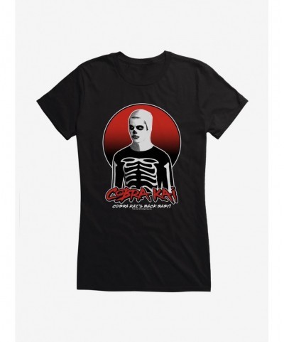 Flash Sale Cobra Kai Is Back Baby! Skeleteon Girls T-Shirt $8.37 T-Shirts