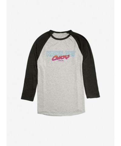 High Quality Cobra Kai Kicks Get Chicks Raglan $10.87 Raglans