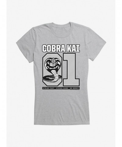 Trendy Cobra Kai S4 Varsity Number Girls T-Shirt $9.96 T-Shirts