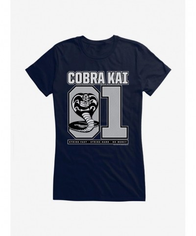 Trendy Cobra Kai S4 Varsity Number Girls T-Shirt $9.96 T-Shirts